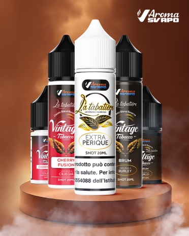 Aromi tabaccosi per sigaretta elettronica: eleganza e intensità nella linea Vintage Tobacco
